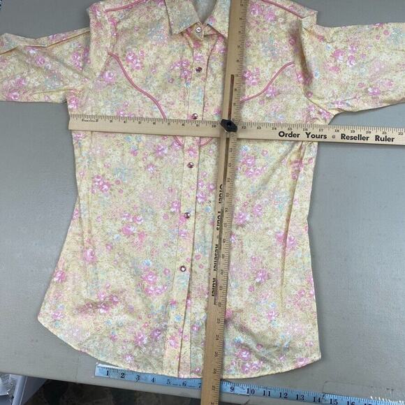 Floral Button Down Shirt - Yellow and Pink - Picture 10 of 15